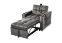 EXTSUD Schlafsofa 3-in-1 mit Getränkehalter grau Bild 2