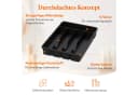 Lifewit Besteckeinsatz Schwarz 5 Fächer Kunststoff Bild 3