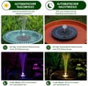 MOPUEA Solar Springbrunnen mit LED-Beleuchtung und 8 Düsen Bild 5