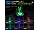 MOPUEA Solar Springbrunnen mit LED Licht & 8 Düsen Bild 1