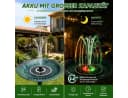 MOPUEA Solar Springbrunnen mit LED Licht & 8 Düsen Bild 3