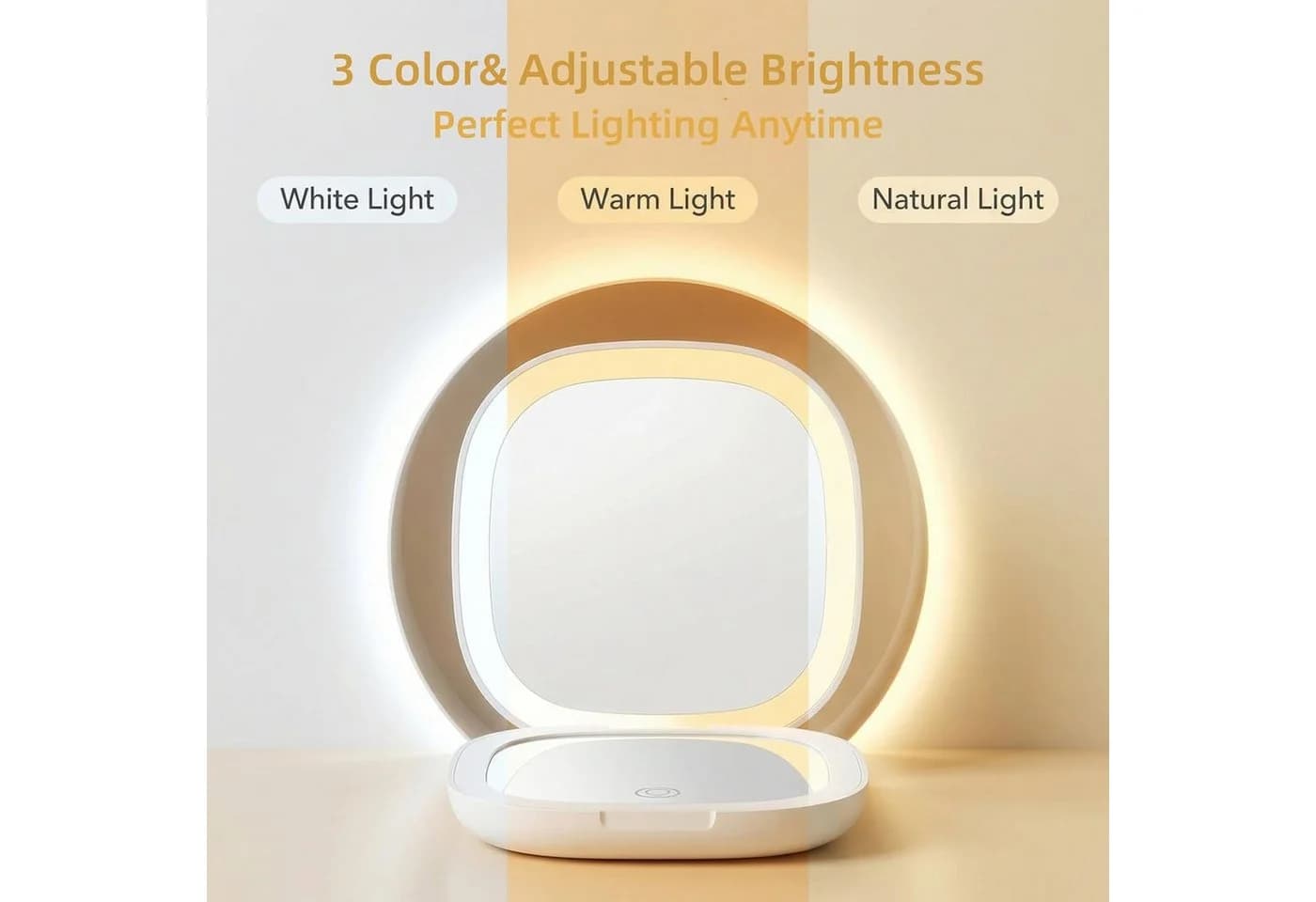 MOPUEA Kosmetikspiegel LED 1X 5X Vergrößerung Weiß - Bild 3