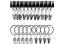 MOPUEA Gardinenringe mit Clips 30St Metall Silber Rostfrei Bild 4