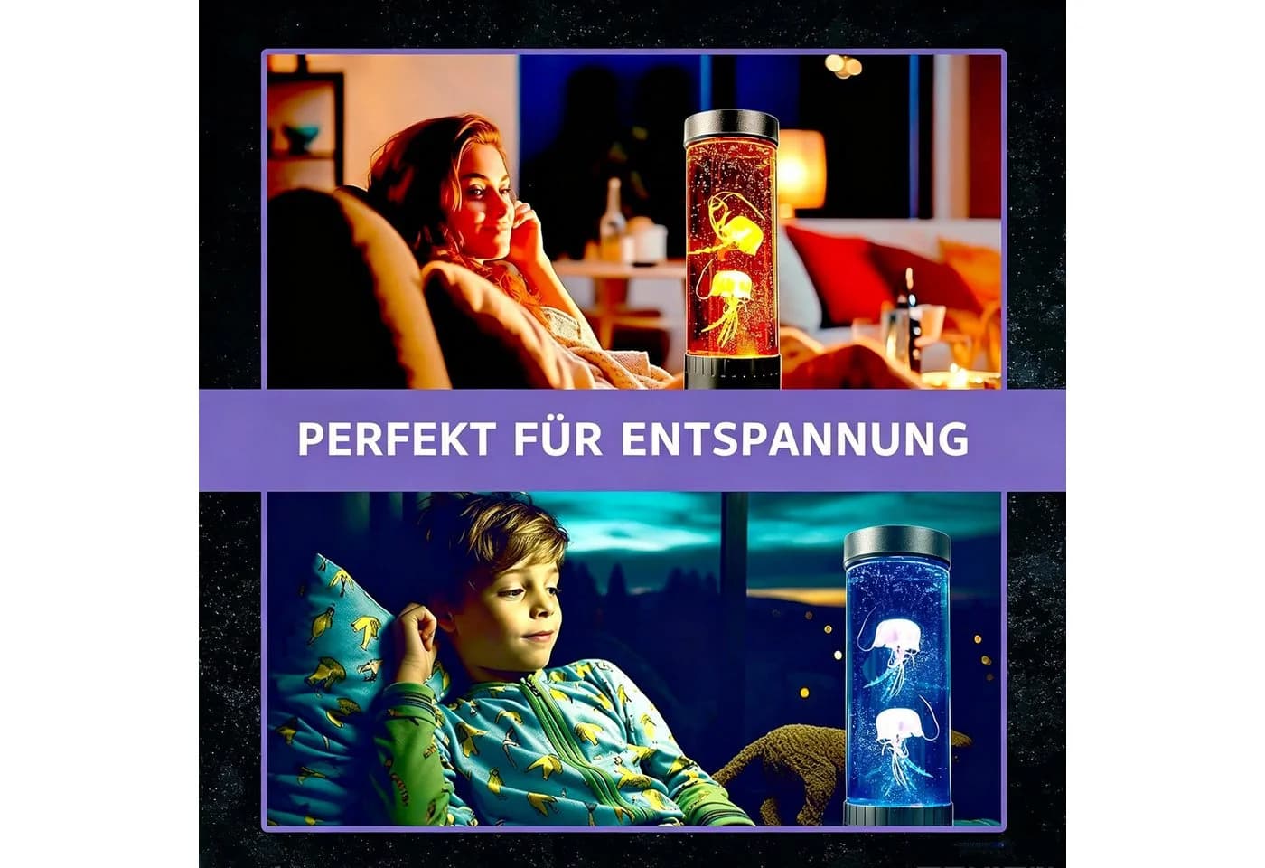 MOPUEA LED Quallenlampe mit Farbwechsel & beruhigender Atmosphäre - Bild 4