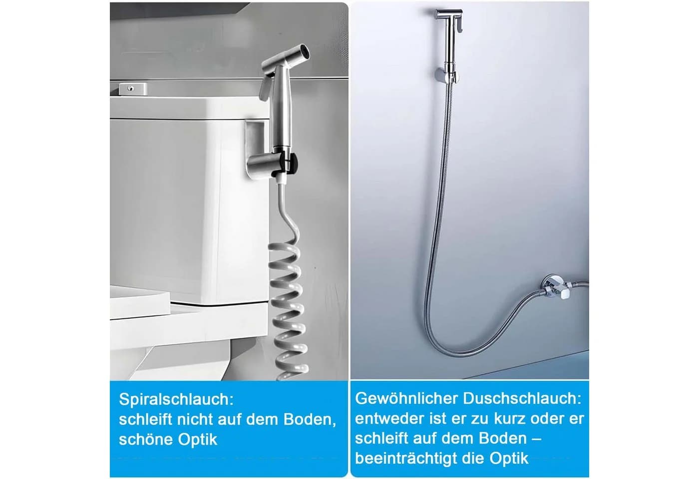 MOPUEA Bidetarmatur Edelstahl Sprühset mit T-Ventil - Bild 3