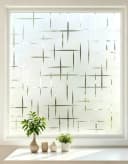 MOPUEA Fensterfolie Milchglas Sichtschutz 45x300 cm Kreuz Bild 2