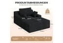 HawthyHome Schlafsofa Cordstoff Relaxsofa mit 2 Kissen Beige Schwarz Grau Bild 1