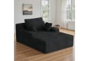 HawthyHome Schlafsofa Cordstoff Relaxsofa mit 2 Kissen Beige Schwarz Grau Bild 2