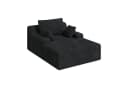 HawthyHome Schlafsofa Cordstoff Relaxsofa mit 2 Kissen Beige Schwarz Grau Bild 3