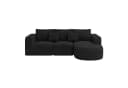 HawthyHome Cloud-Cord Ecksofa L-Form Schwarz Cordstoff Bild 3