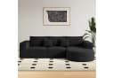 HawthyHome Cloud-Cord Ecksofa L-Form Schwarz Cordstoff Bild 4