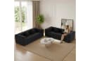 HawthyHome Sofa 2-3 Sitzer Chenille Modern Schwarz Bild 4