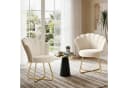 HawthyHome Polsterstuhl Muschelförmig Beige Bild 3