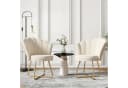 HawthyHome Polsterstuhl Muschelförmig Beige Bild 4