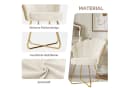 HawthyHome Polsterstuhl Muschelförmig Beige Bild 5