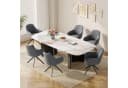 HawthyHome Polsterstuhl 360° drehbar mit Armlehne Grau Samt Bild 2