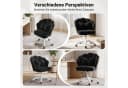 HawthyHome Bürostuhl Samt Beige mit Kissen & Rollen Bild 3