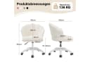HawthyHome Bürostuhl Samt Beige Höhenverstellbar 360° Drehbar Bild 1