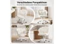 HawthyHome Bürostuhl Samt Beige Höhenverstellbar 360° Drehbar Bild 3