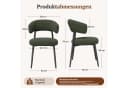 HawthyHome Esszimmerstuhl Schwarz Lammfell-Optik Metallbeine Bild 1