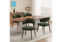 HawthyHome Esszimmerstuhl Schwarz Lammfell-Optik Metallbeine Bild 2