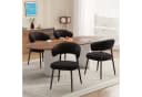HawthyHome Esszimmerstuhl Schwarz Bouclé-Bezug Metallbeine Bild 2