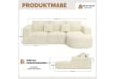 HawthyHome Cloud-Cord Ecksofa L-Form Beige Schwarz Grau Grün Bild 1