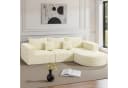 HawthyHome Cloud-Cord Ecksofa L-Form Beige Schwarz Grau Grün Bild 2