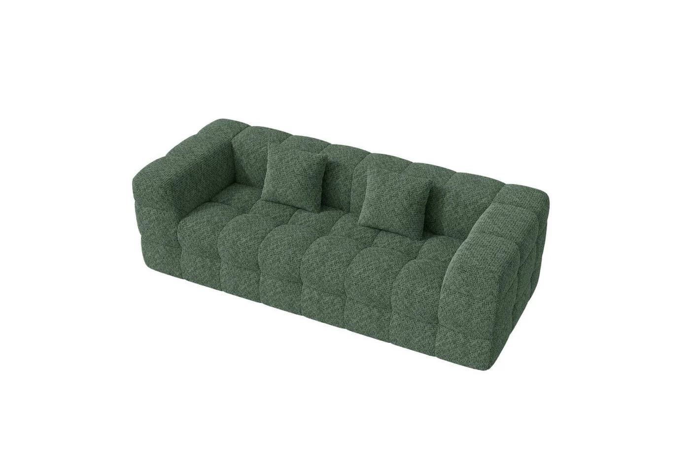 HawthyHome Sofa 2-3 Sitzer Grün Chenille Modern - Bild 3