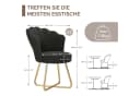 HawthyHome Polsterstuhl mit Blütenblatt-Rückenlehne & Goldene Metallbeine (2 St) Bild 1