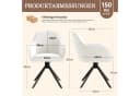 HawthyHome Polsterstuhl 360° drehbar mit Armlehne und Metallbeinen Bild 1