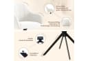 HawthyHome Polsterstuhl 360° drehbar mit Armlehne und Metallbeinen Bild 5