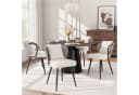 HawthyHome Esszimmerstuhl 2er-Set Schwarz Grau Mid-Century Bild 2