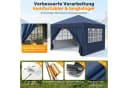 HawthyHome Faltpavillon 3x3m Beige wasserdicht UV50+ höhenverstellbar Bild 5