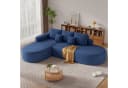 HawthyHome Ecksofa Beige Cordsamt Modul Bild 2