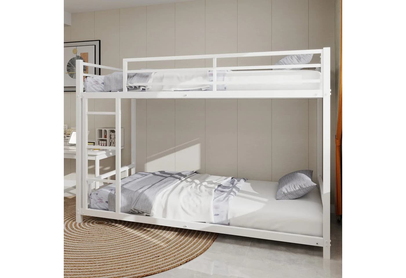 ANYSUN Etagenbett Metallbett Stockbett mit Leiter