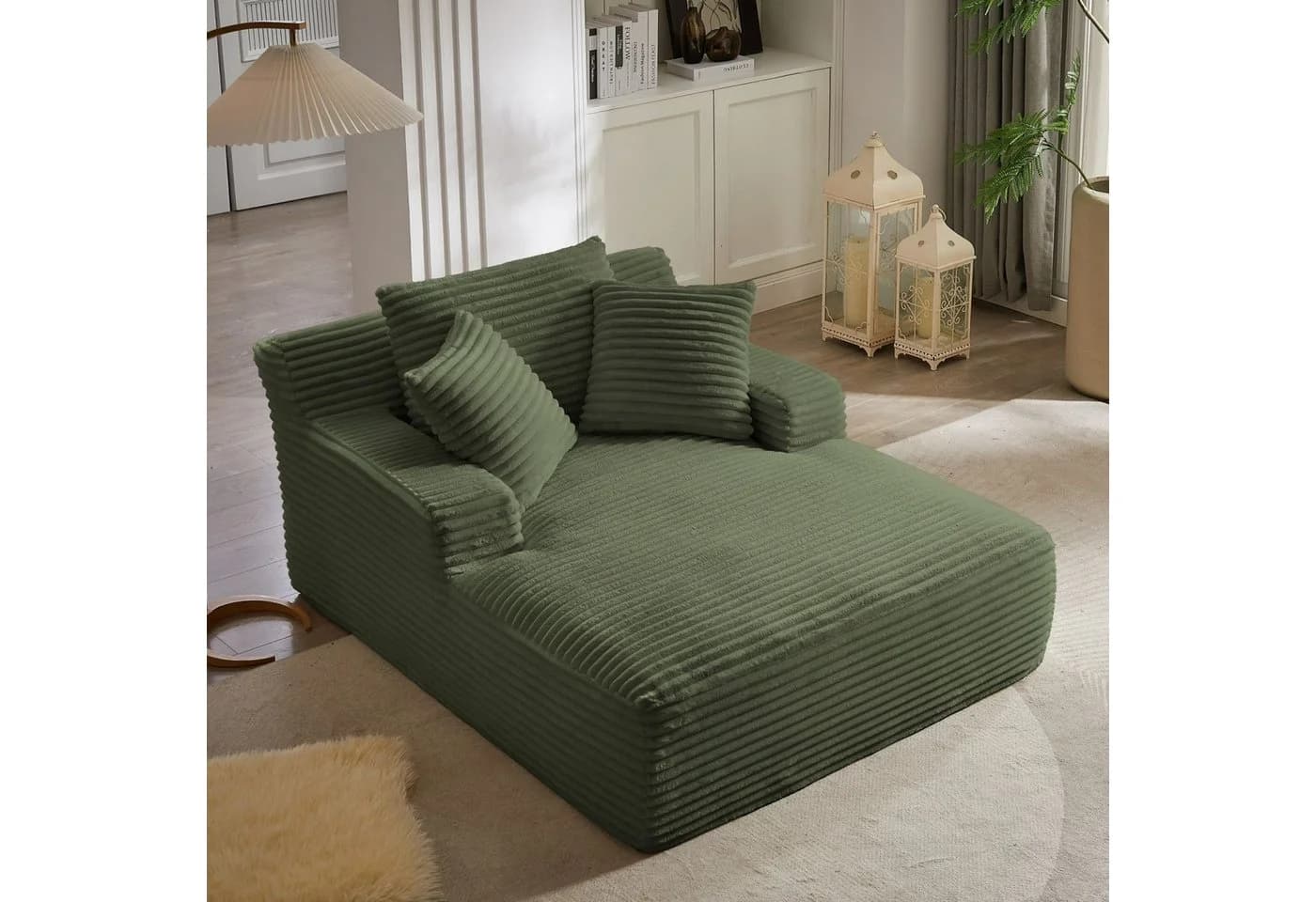 Fanttik Cord-Schlafsofa 165 cm Grün - Bild 2