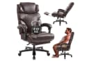 AISALL Bürostuhl Chefsessel PU mit Fußstütze, ergonomischer Schreibtischstuhl Bild 3