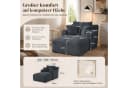 ANYSUN Loungesofa Modernes Chaiselongue-Sofa Cord Dunkelgrau Bild 3