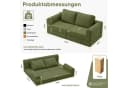 ANYSUN Klappbares Schlafsofa 2-Sitzer Flanell Grün mit Schlaffunktion Bild 3