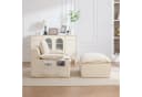 ANYSUN Relaxsessel Chaiselongue mit Ottomane Beige Chenille Bild 3