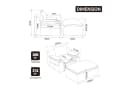 ANYSUN Relaxsessel Chaiselongue mit Ottomane Beige Chenille Bild 4