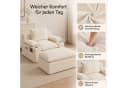 ANYSUN Relaxsessel Chaiselongue mit Ottomane Beige Chenille Bild 5