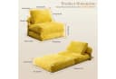 ANYSUN Loungesofa Schlafsessel Klappsofa 1-Sitzer Gelb Flanell Bild 3