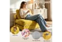 ANYSUN Loungesofa Schlafsessel Klappsofa 1-Sitzer Gelb Flanell Bild 4