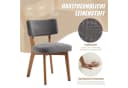 ANYSUN Esszimmerstuhl 2er Set Grau Gepolstert Holzbeine Bild 1