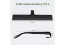 ibettertec Duschabzieher Silikon Schwarz Rutschfest 23 cm Bild 1