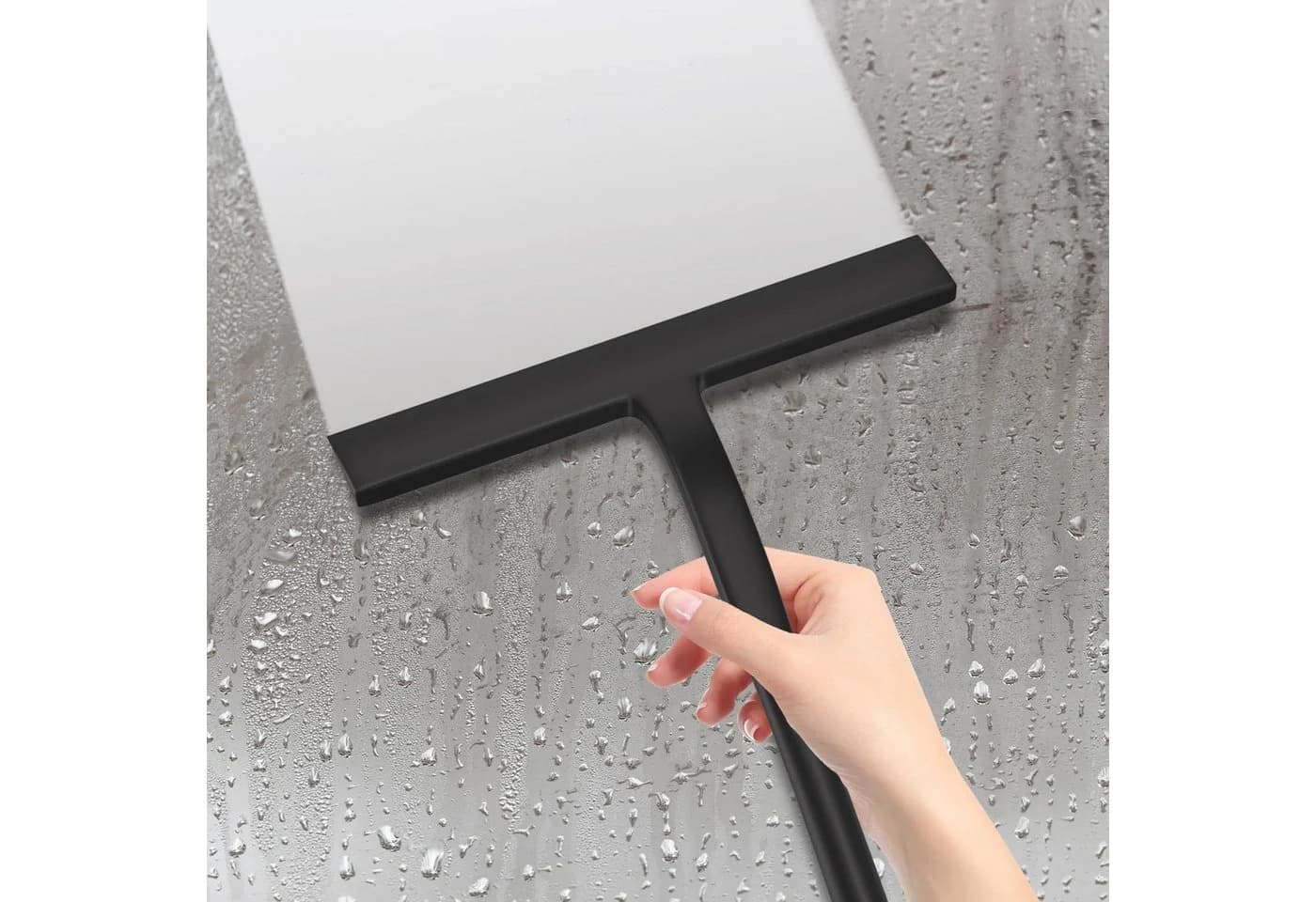 ibettertec Duschabzieher Silikon Schwarz Rutschfest 23 cm - Bild 2