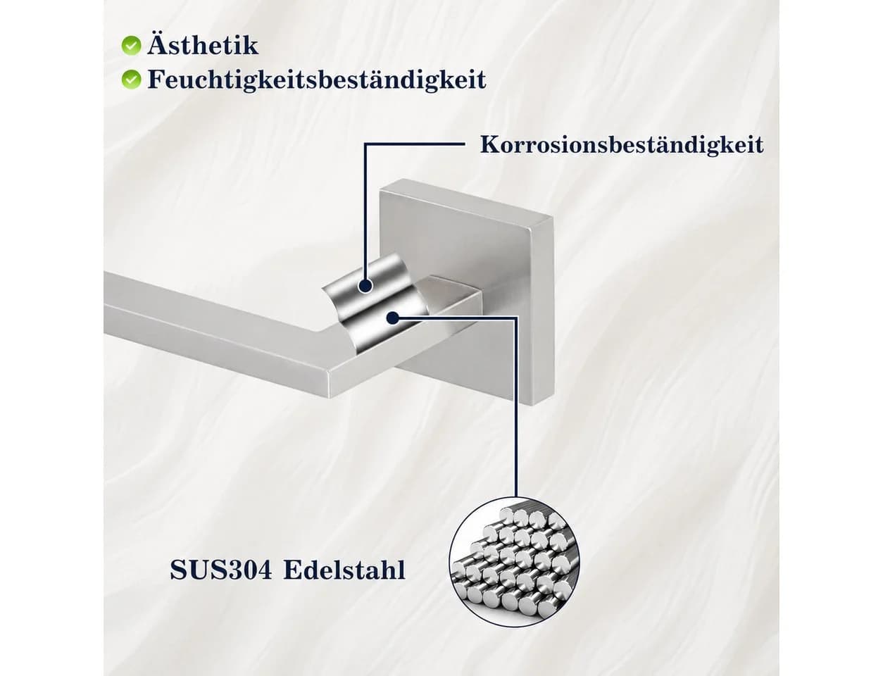 Forrlite Toilettenpapierhalter Edelstahl 16 cm gebürstet Wandhalter - Bild 3