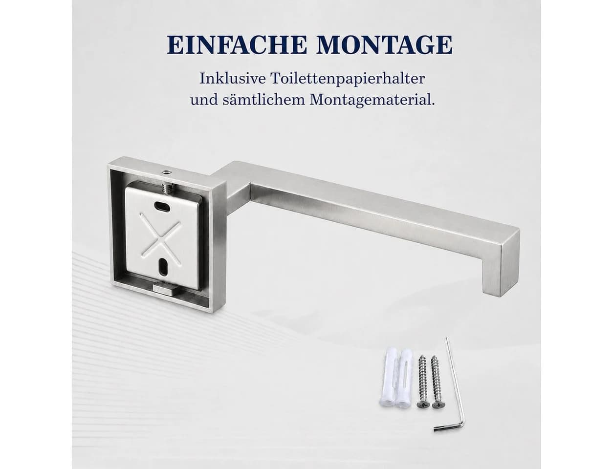 Forrlite Toilettenpapierhalter Edelstahl 16 cm gebürstet Wandhalter - Bild 5
